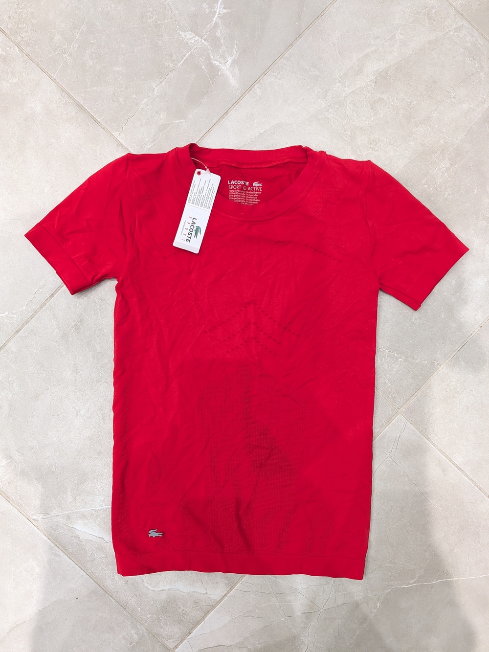 Lacoste Sport Active T-Shirt – Women’s S Red Athletic Top